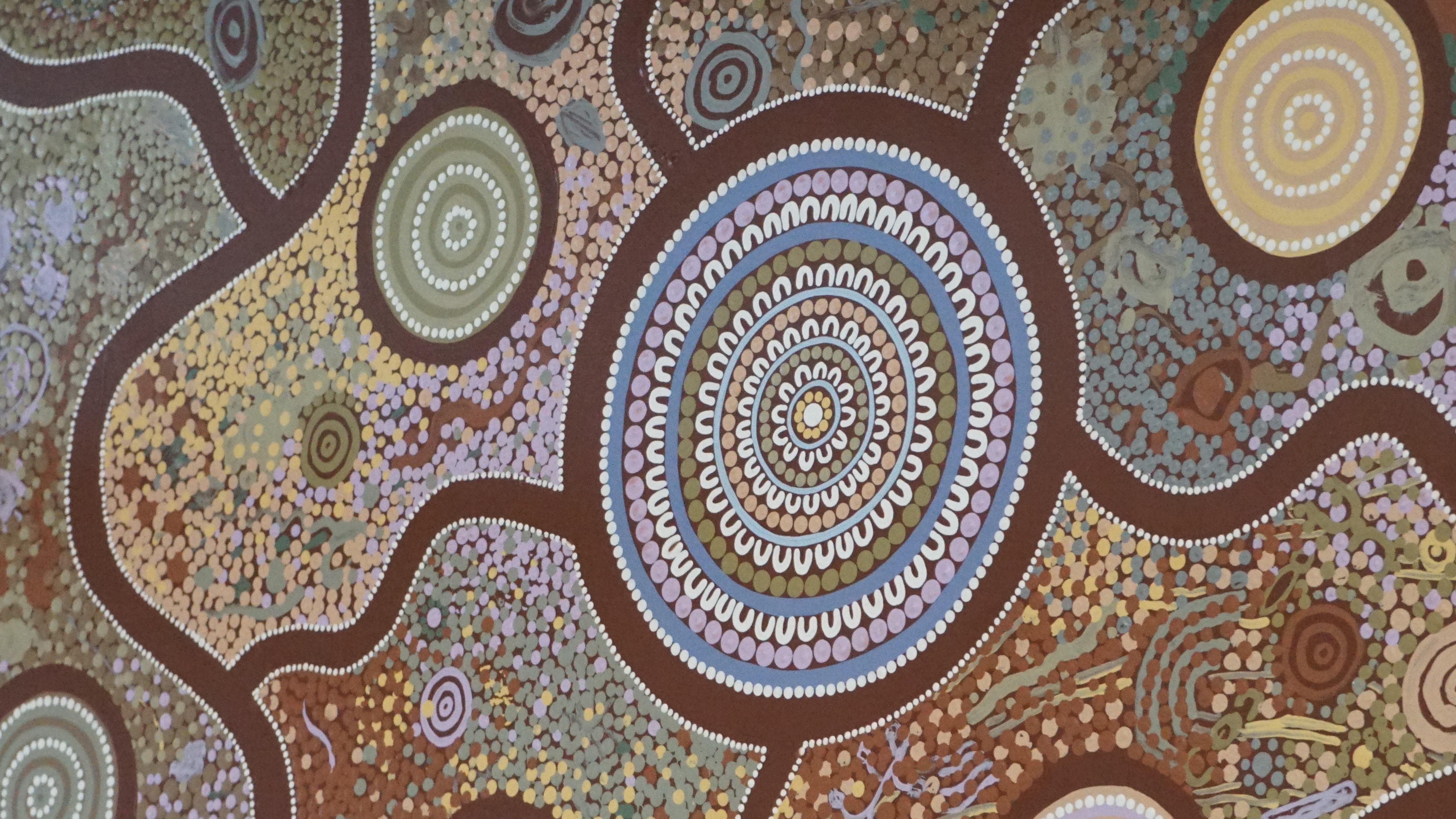 Indigenous artwork in school foyer